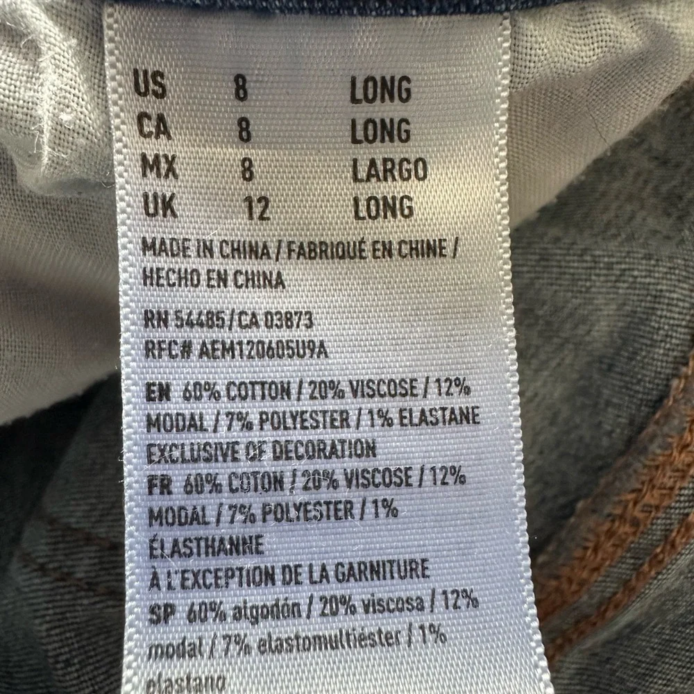 American Eagle highly distressed Jeggings - size 8 long - Picture 5 of 8